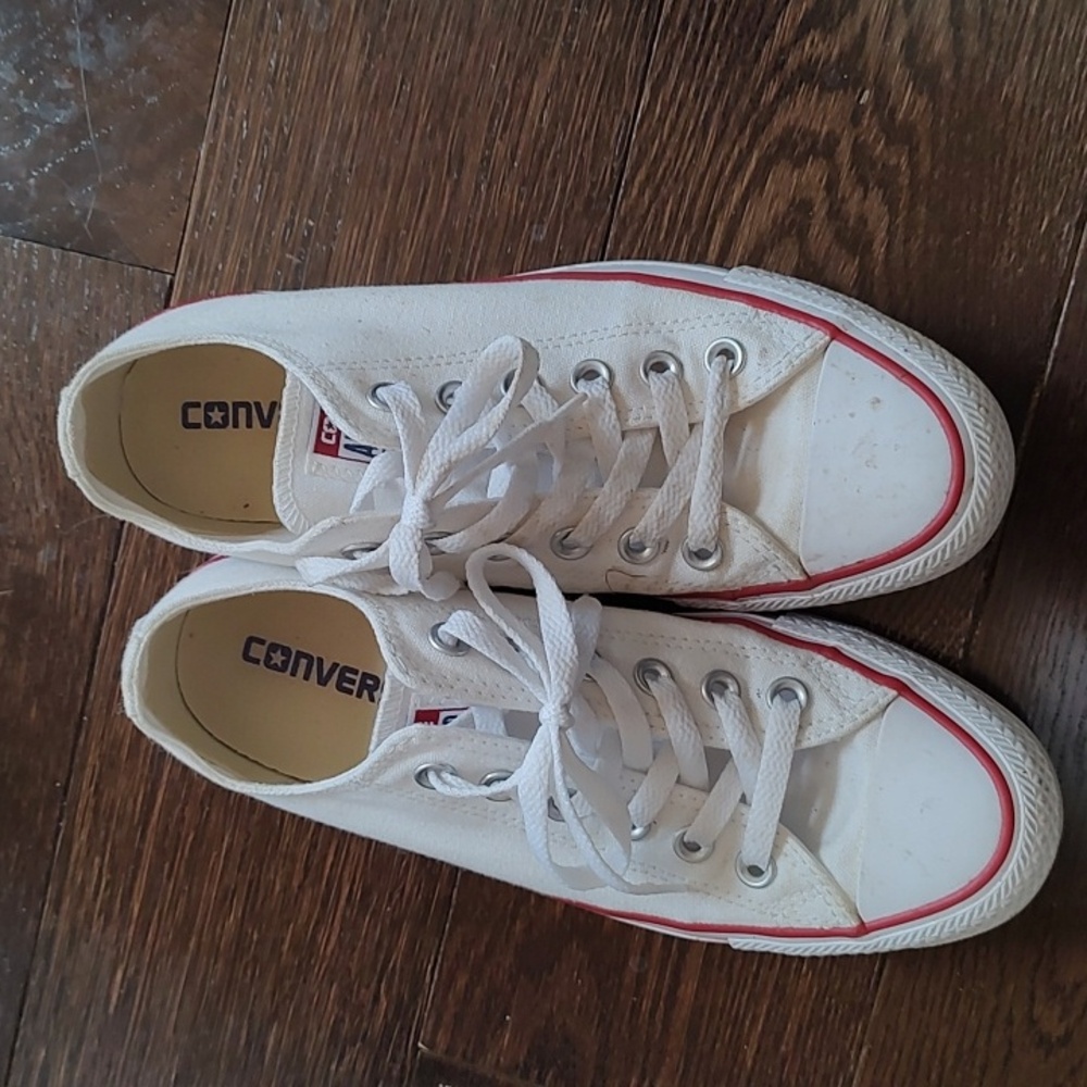 Converse White and Red Women's Sneakers